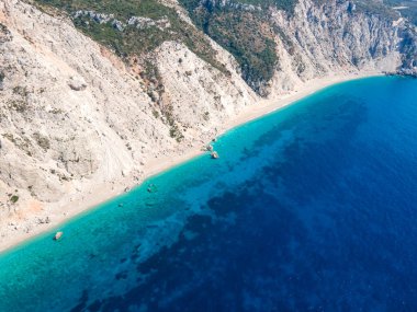 Platia Ammos Plajı, Cephalonia, İyon Adaları, Yunanistan
