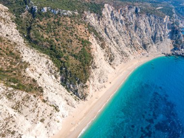 Platia Ammos Plajı, Cephalonia, İyon Adaları, Yunanistan