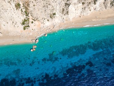 Platia Ammos Plajı, Cephalonia, İyon Adaları, Yunanistan