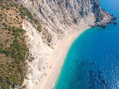 Platia Ammos Plajı, Cephalonia, İyon Adaları, Yunanistan