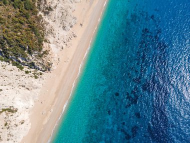 Platia Ammos Plajı, Cephalonia, İyon Adaları, Yunanistan