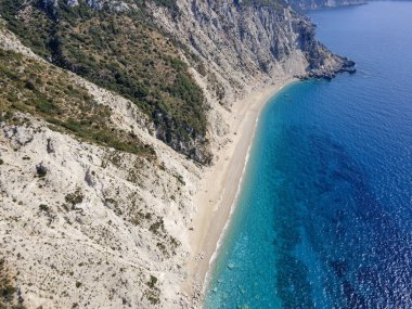 Platia Ammos Plajı, Cephalonia, İyon Adaları, Yunanistan