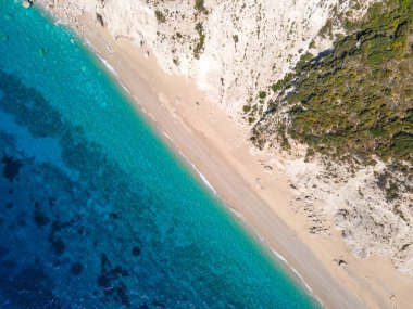 Platia Ammos Plajı, Cephalonia, İyon Adaları, Yunanistan