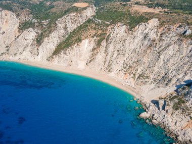 Platia Ammos Plajı, Cephalonia, İyon Adaları, Yunanistan