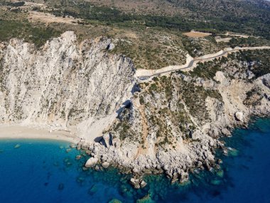 Platia Ammos Plajı, Cephalonia, İyon Adaları, Yunanistan