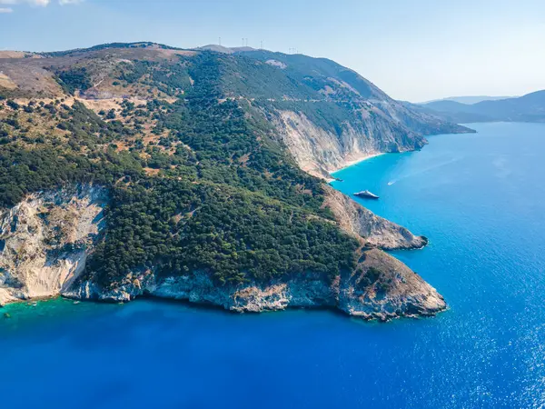 Myrtos Sahili, Cephalonia, İyon Adaları, Yunanistan