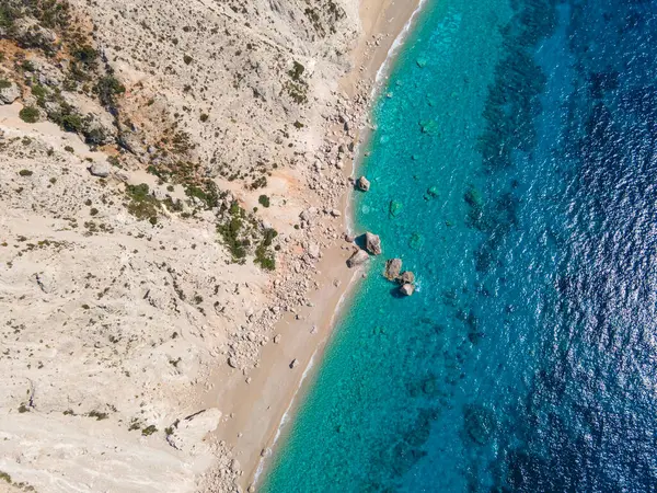 stock image Amazing view of Platia Ammos Beach, Cephalonia, Ionian Islands, Greece