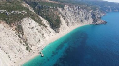 Platia Ammos Plajı, Cephalonia, İyon Adaları, Yunanistan