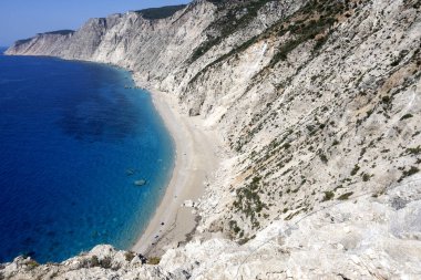 Platia Ammos Plajı, Cephalonia, İyon Adaları, Yunanistan