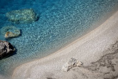 Platia Ammos Plajı, Cephalonia, İyon Adaları, Yunanistan