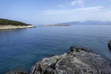 Emplisi Fiskardo Sahili, Cephalonia, İyon Adaları, Yunanistan