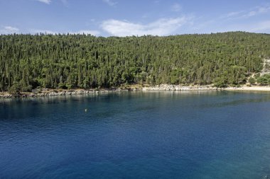 Foki Fiskardo Sahili, Cephalonia, İyon Adaları, Yunanistan