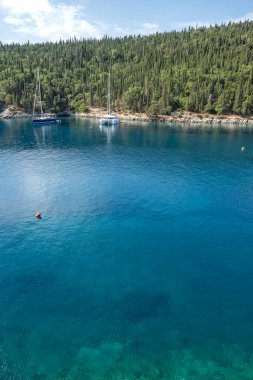 Foki Fiskardo Sahili, Cephalonia, İyon Adaları, Yunanistan