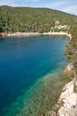 Foki Fiskardo Sahili, Cephalonia, İyon Adaları, Yunanistan