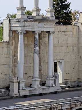 Bulgaristan'ın Plovdiv kentindeki Philippopolis Antik Roma tiyatrosunun kalıntıları