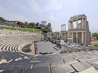 Bulgaristan'ın Plovdiv kentindeki Philippopolis Antik Roma tiyatrosunun kalıntıları