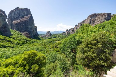 Meteora Manastırları, Teselya, Yunanistan 'ın İnanılmaz Panoramik Manastırı