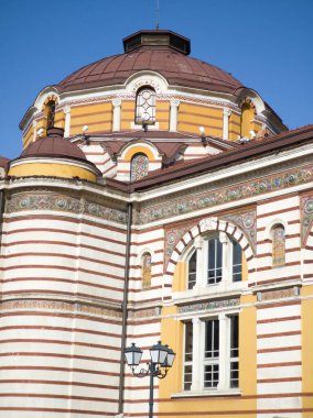 SOFYA, BULGARIA - 12 Eylül 2024: Merkezi Maden Hamamının İnanılmaz Manzarası - Sofya Tarih Müzesi, Bulgaristan