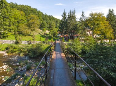 Sırbistan 'ın St. John İlahiyatçısı Ortaçağ Poganovo Manastırı' nın şaşırtıcı manzarası