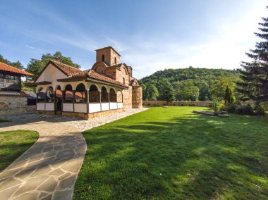 Amazing view of Medieval Poganovo Monastery of St. John Theologian, Serbia clipart