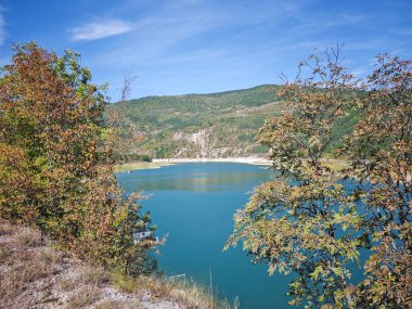 Amazing view of Zavoj Lake (Zavojsko jezero) at Stara Planina Mountain, Serbia clipart