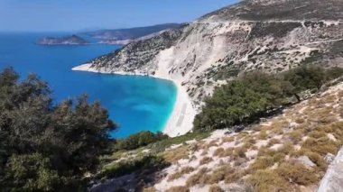 Myrtos Sahili, Cephalonia, İyon Adaları, Yunanistan