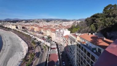 Nice, Provence Alpes-Cote d 'Azur, Fransa' nın Muhteşem Panoraması