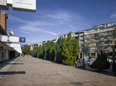 PIROT, SERBIA - 21 Eylül 2024: Güney ve Doğu Sırbistan 'ın Pirot kentinin inanılmaz manzarası