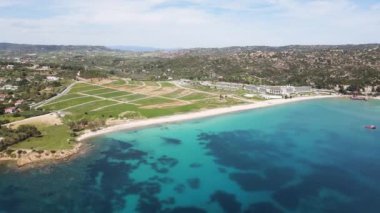 Kastri Sahili yakınlarındaki Sithonia kıyı şeridi, Chalkidiki, Orta Makedonya, Yunanistan