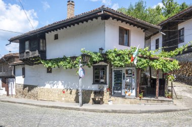 ELENA, BULGARIA - 09 Temmuz 2023: Bulgaristan 'ın tarihi Elena kenti, Veliko Tarnovo Bölgesi Panoraması
