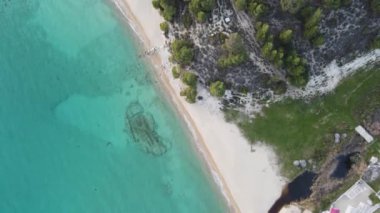 Koviou Sahili yakınlarındaki Sithonia kıyı şeridi, Chalkidiki, Orta Makedonya, Yunanistan