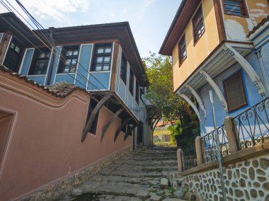 Bulgaristan 'ın eski Plovdiv kentinin panoramik manzarası