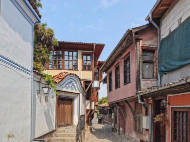 Bulgaristan 'ın eski Plovdiv kentinin panoramik manzarası