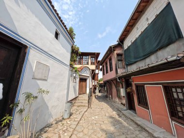 Bulgaristan 'ın eski Plovdiv kentinin panoramik manzarası