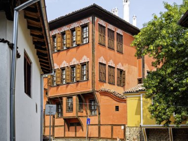 Bulgaristan 'ın eski Plovdiv kentinin panoramik manzarası