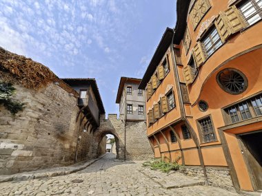 Bulgaristan 'ın eski Plovdiv kentinin panoramik manzarası