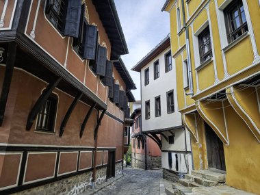 Bulgaristan 'ın eski Plovdiv kentinin panoramik manzarası