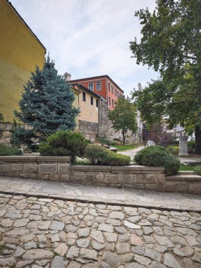 Bulgaristan 'ın eski Plovdiv kentinin panoramik manzarası
