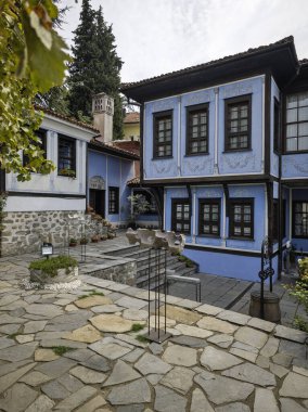 Bulgaristan 'ın eski Plovdiv kentinin panoramik manzarası