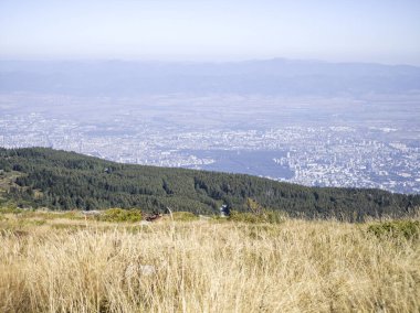 Bulgaristan 'ın Cherni Vrah zirvesi yakınlarındaki Vitosha Dağı' nın şaşırtıcı sonbahar manzarası
