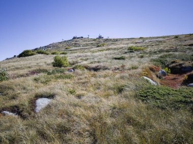 Bulgaristan 'ın Cherni Vrah zirvesi yakınlarındaki Vitosha Dağı' nın şaşırtıcı sonbahar manzarası