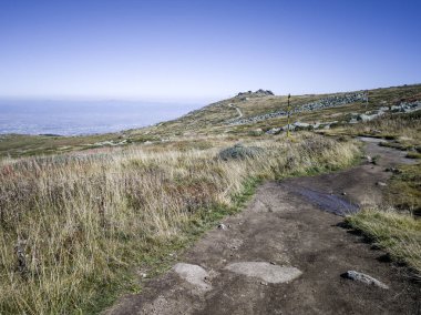 Bulgaristan 'ın Cherni Vrah zirvesi yakınlarındaki Vitosha Dağı' nın şaşırtıcı sonbahar manzarası
