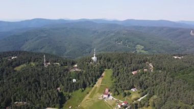 Aerial summer view of Koprivkite area at Rhodopes Mountain, Plovdiv Region, Bulgaria