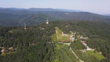 Aerial summer view of Koprivkite area at Rhodopes Mountain, Plovdiv Region, Bulgaria