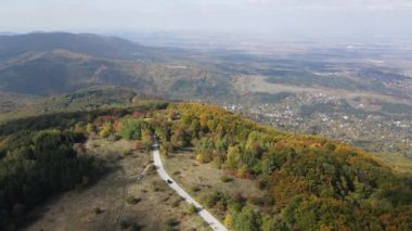 Bulgaristan 'ın Vitosha Dağı' nın şaşırtıcı sonbahar manzarası