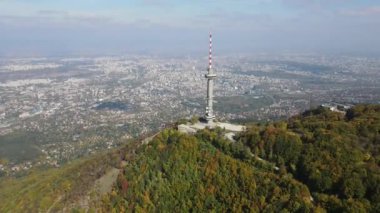 Bulgaristan 'ın Vitosha Dağı' nın şaşırtıcı sonbahar manzarası