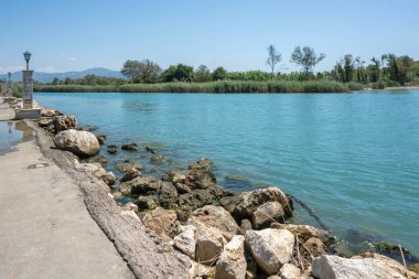 Amazing view of The mouth of the river Acheron at Ammoudia village, Epirus, Greece clipart