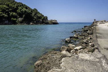 Amazing view of The mouth of the river Acheron at Ammoudia village, Epirus, Greece clipart