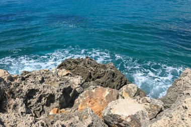 Ammoudia Köyü, Epirus, Yunanistan 'daki Acheron nehrinin ağzının muhteşem manzarası