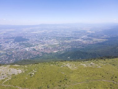 Amazing Aerial view of Vitosha Mountain near Kamen Del Peak, Bulgaria